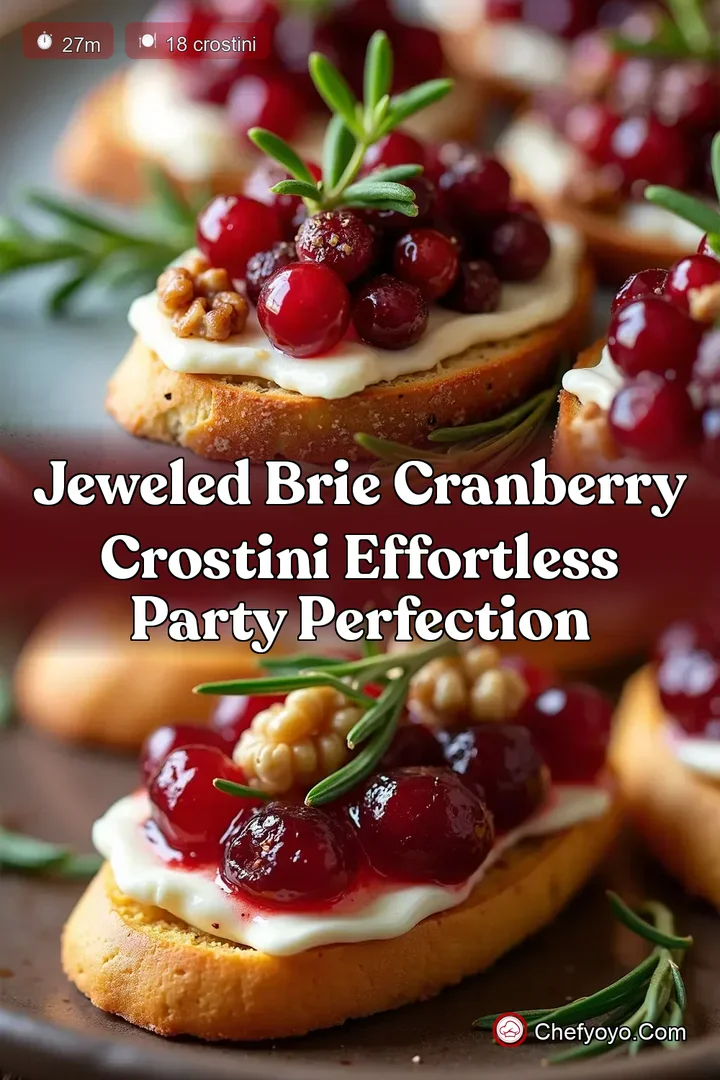 Jeweled Brie Cranberry Crostini Effortless Party Perfection