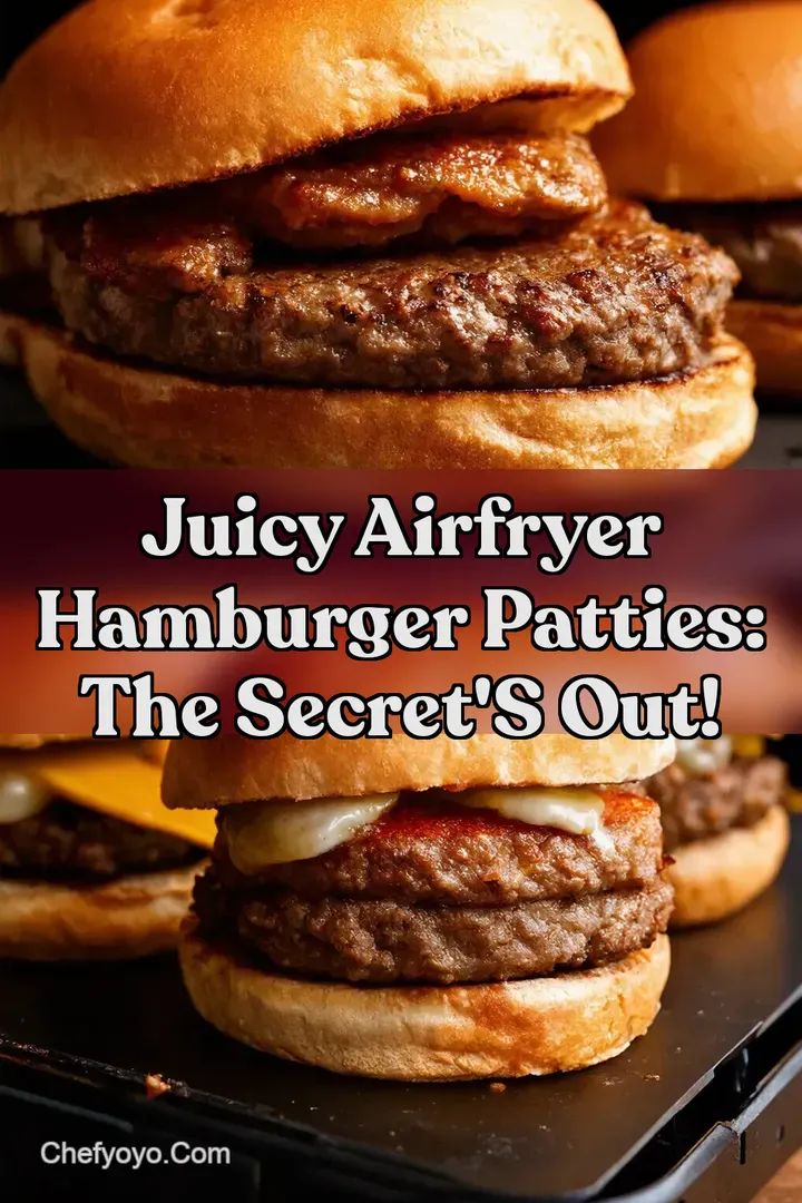 Juicy Airfryer Hamburger Patties: The Secret' s Out! : PIN FOR LATER Juicy Airfryer Hamburger Patties: The Secret' s Out!