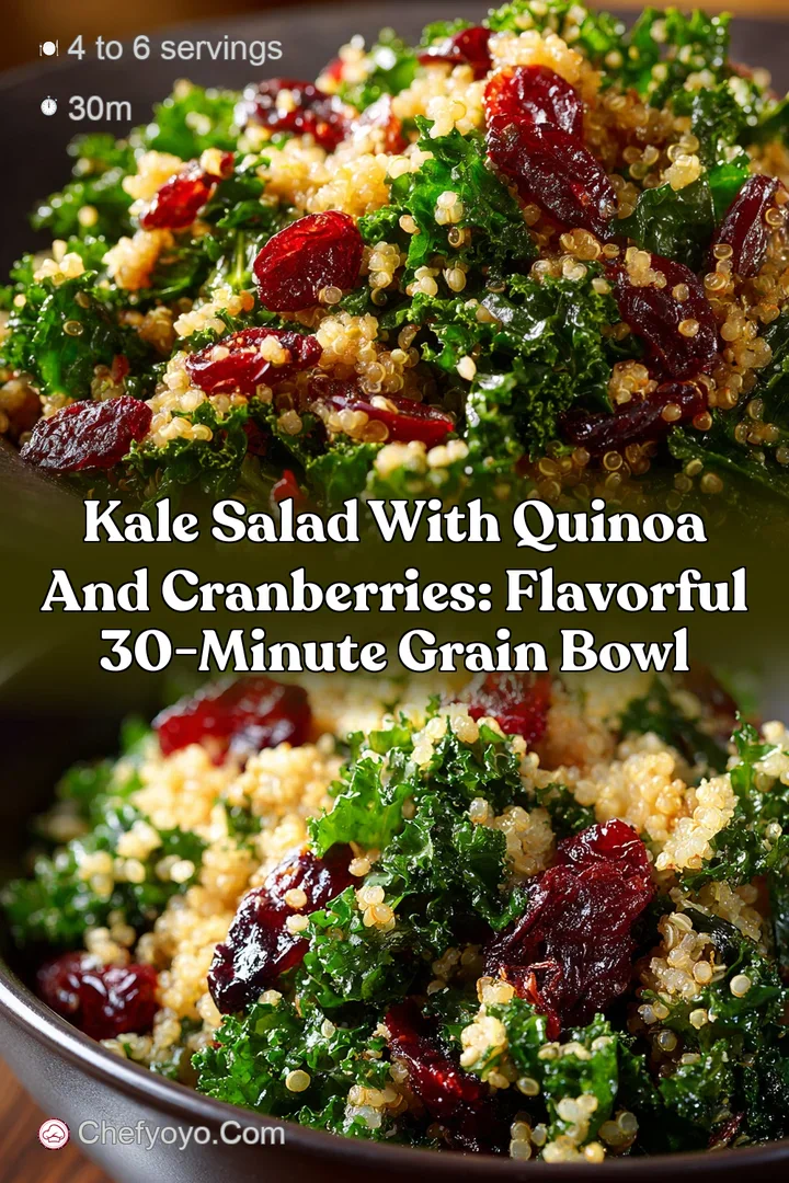 Kale Salad with Quinoa and Cranberries: Flavorful 30-Minute Grain Bowl