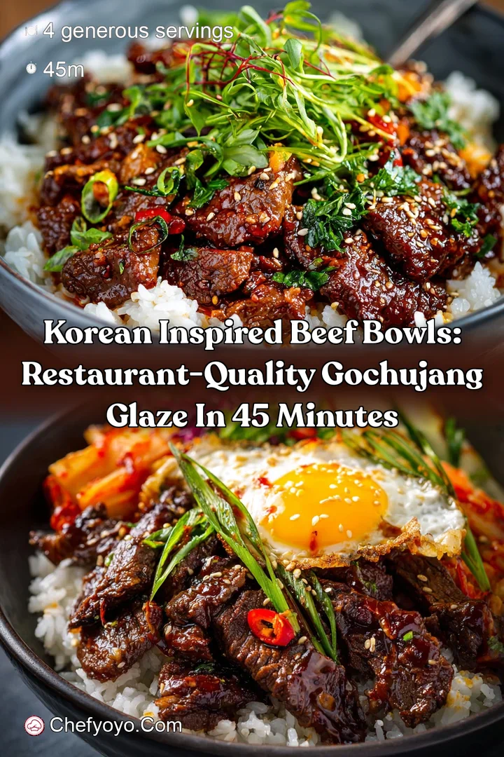 Korean Inspired Beef Bowls: Restaurant-Quality Gochujang Glaze in 45 Minutes