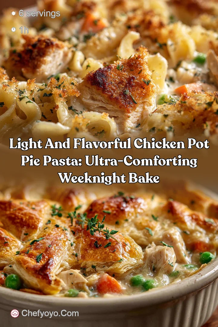 Light and Flavorful Chicken Pot Pie Pasta: Ultra-Comforting Weeknight Bake