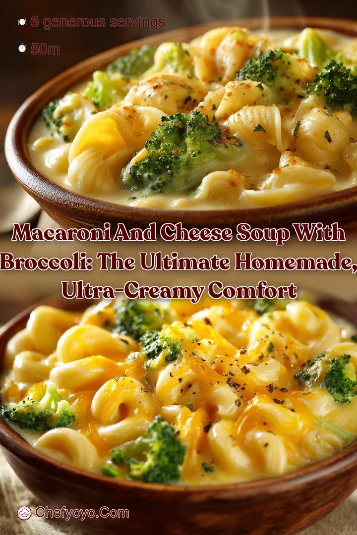 Macaroni and Cheese Soup with Broccoli: The Ultimate Homemade Ultra-Creamy Comfort