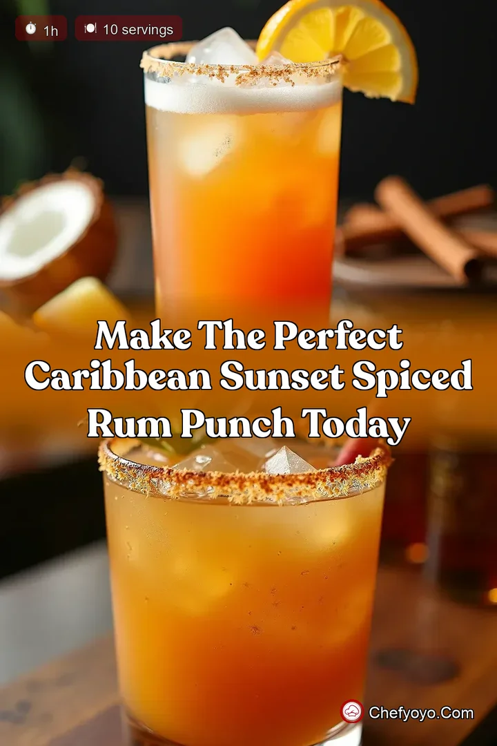 Make the Perfect Caribbean Sunset Spiced Rum Punch Today