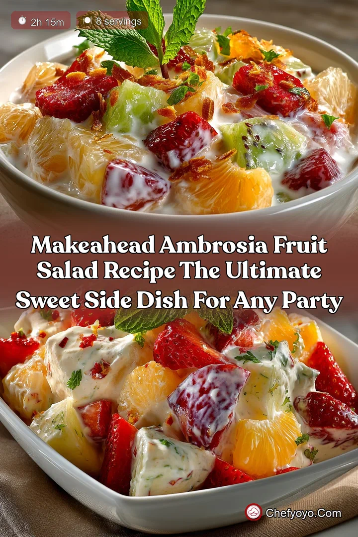 MakeAhead Ambrosia Fruit Salad Recipe The Ultimate Sweet Side Dish for Any Party