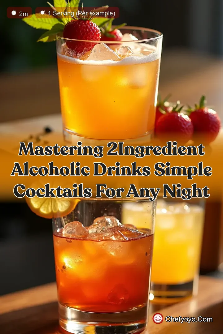 Mastering 2Ingredient Alcoholic Drinks Simple Cocktails for Any Night