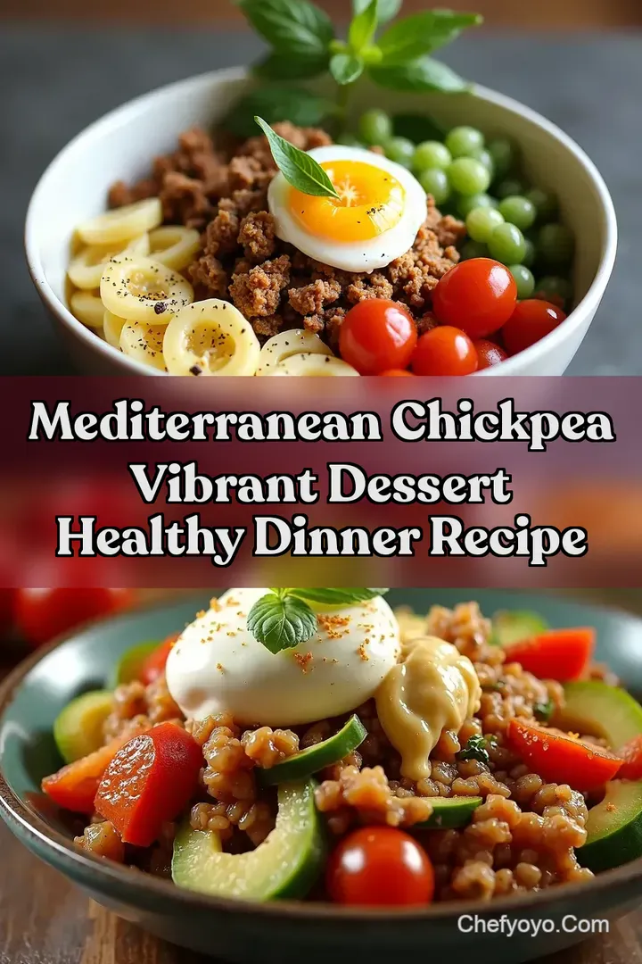 Mediterranean Chickpea Vibrant Dessert Healthy Dinner Recipe