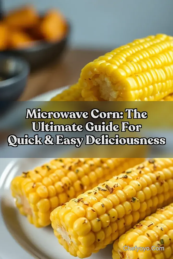 Microwave Corn: The Ultimate Guide for Quick & Easy Deliciousness : PIN FOR LATER Microwave Corn: The Ultimate Guide for Quick & Easy Deliciousness