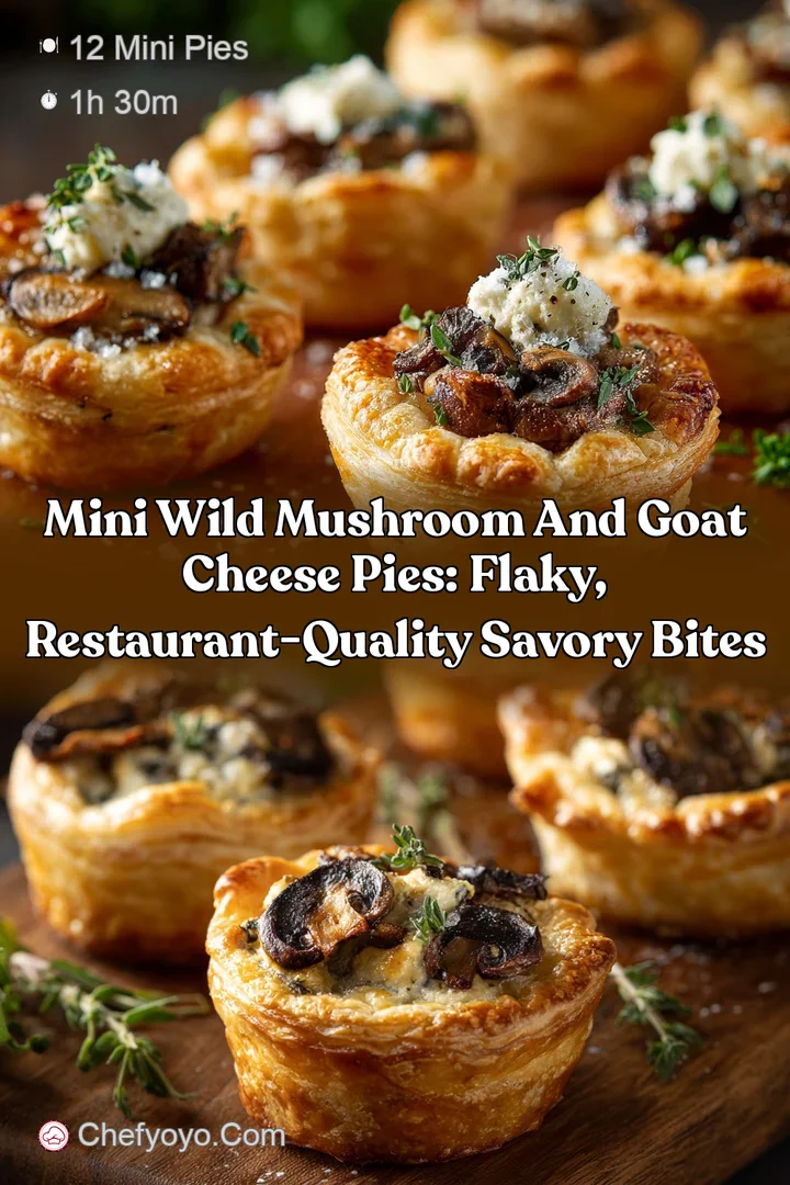 Mini Wild Mushroom and Goat Cheese Pies: Flaky Restaurant-Quality Savory Bites