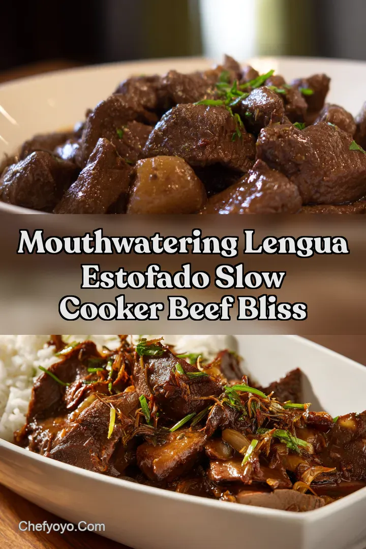 Mouthwatering Lengua Estofado Slow Cooker Beef Bliss