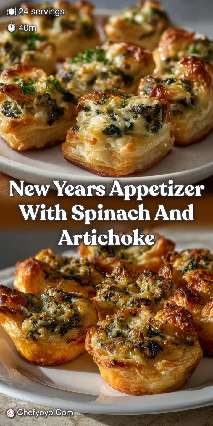 Close-up of a bubbling, cheesy spinach and artichoke dip with visible chunks, warm, inviting textures, and a golden-brown ...
