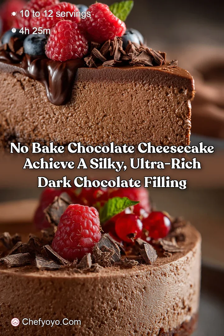 No Bake Chocolate Cheesecake Achieve a Silky Ultra-Rich Dark Chocolate Filling