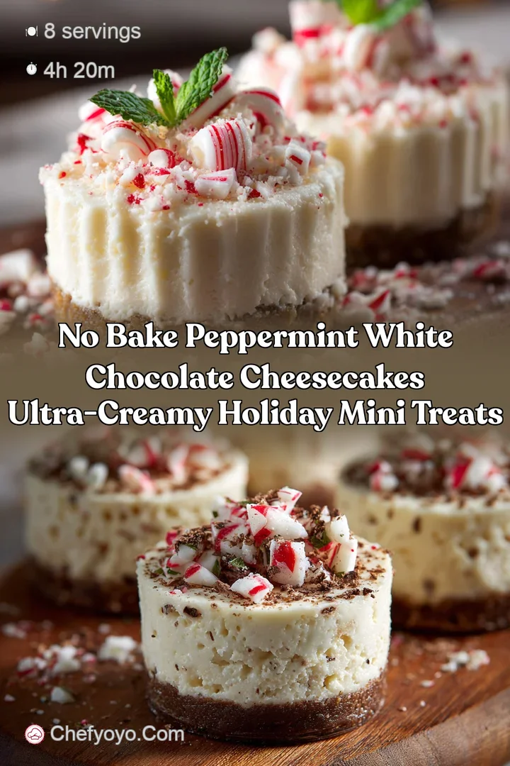 No Bake Peppermint White Chocolate Cheesecakes Ultra-Creamy Holiday Mini Treats
