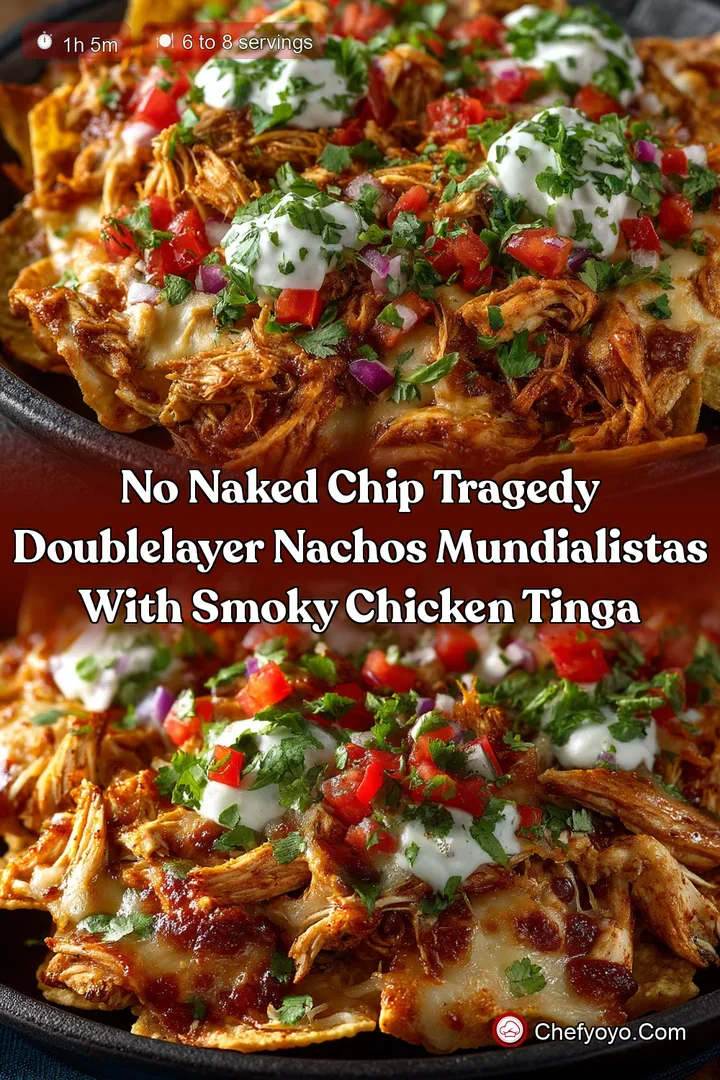 No Naked Chip Tragedy DoubleLayer Nachos Mundialistas with Smoky Chicken Tinga