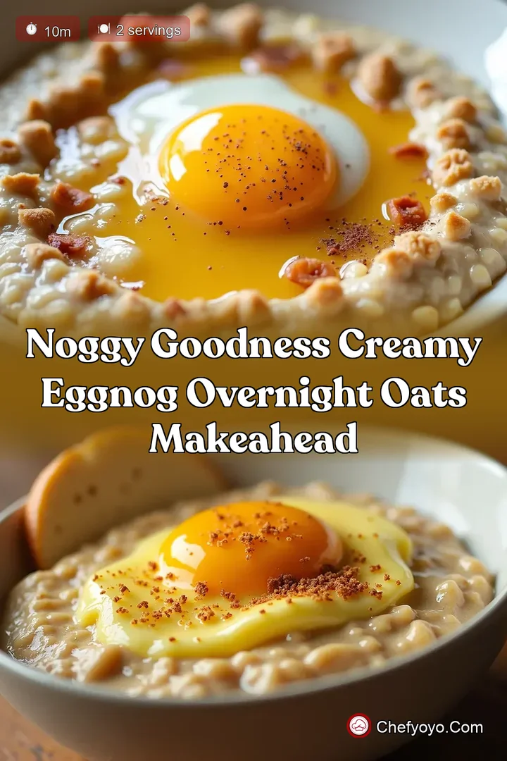 Noggy Goodness Creamy Eggnog Overnight Oats MakeAhead
