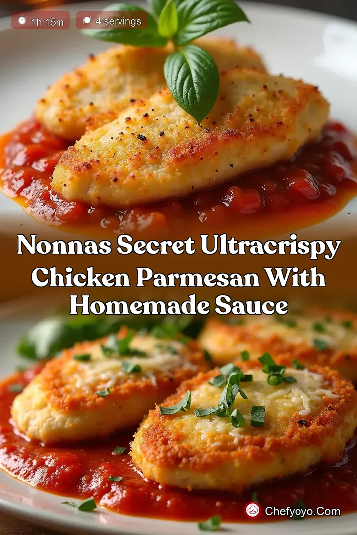 Nonnas Secret UltraCrispy Chicken Parmesan with Homemade Sauce