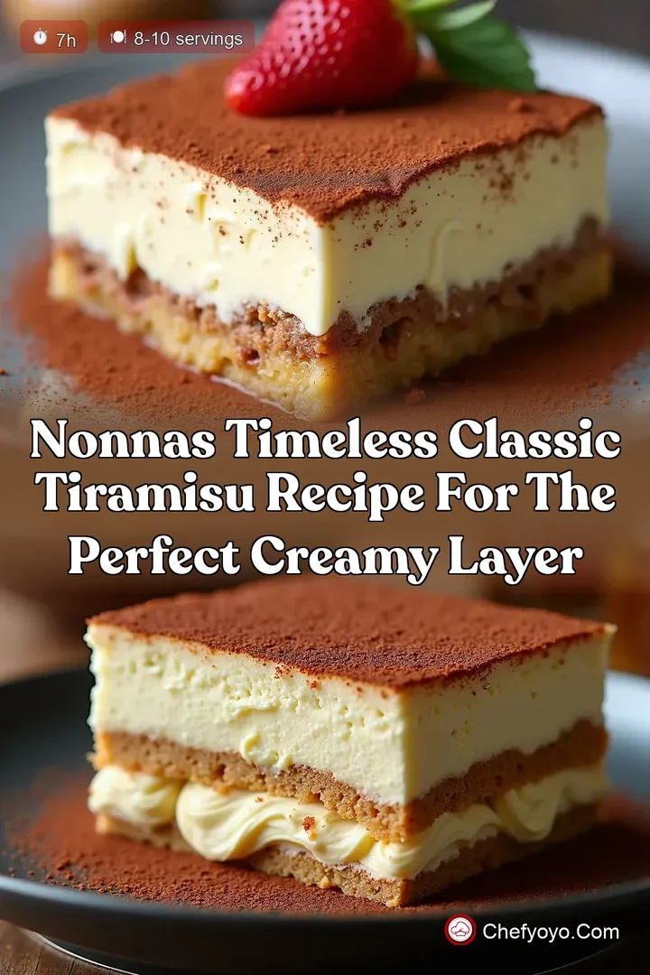 Nonnas Timeless Classic Tiramisu Recipe for the Perfect Creamy Layer