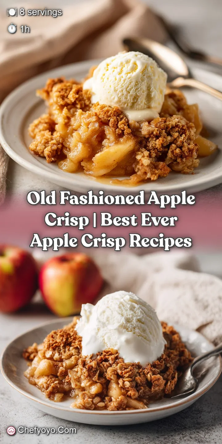 Close-up of tender, cinnamon-spiced apples under a crunchy, toasted oat streusel topping.