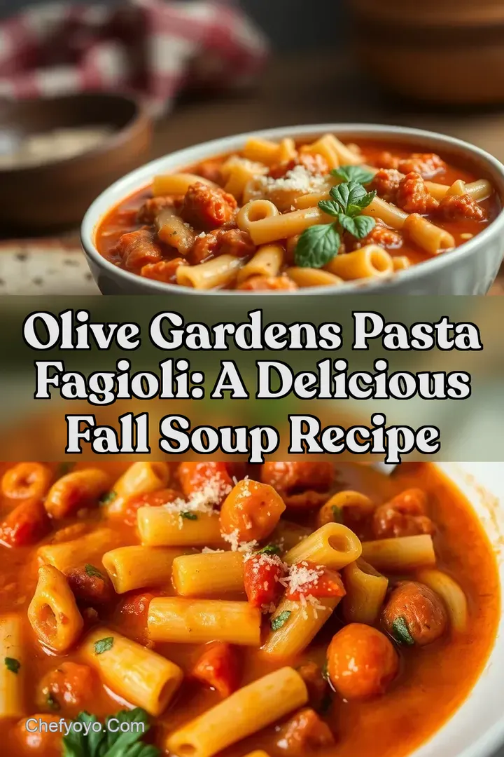 Olive Gardens Pasta Fagioli: A Delicious Fall Soup Recipe