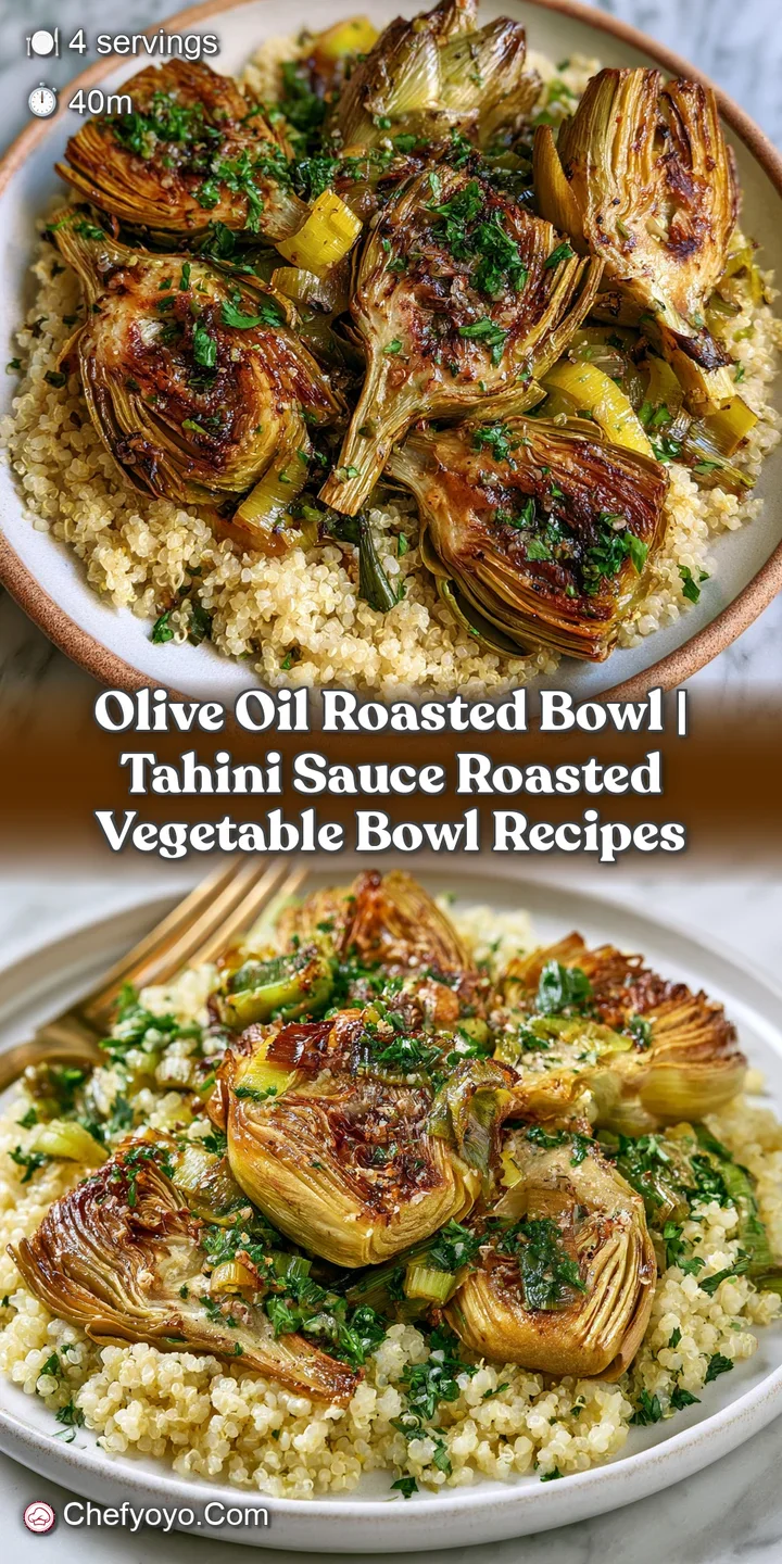 Detailed shot of charred, golden-brown roasted vegetables with a glossy oil finish and flakes of sea salt.