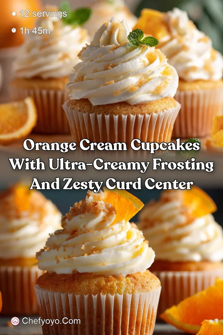 Orange Cream Cupcakes with Ultra-Creamy Frosting and Zesty Curd Center