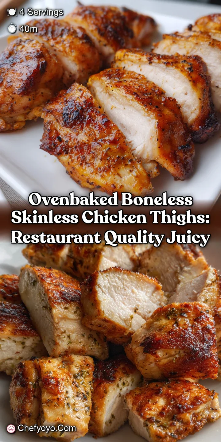 OvenBaked Boneless Skinless Chicken Thighs: Restaurant Quality Juicy