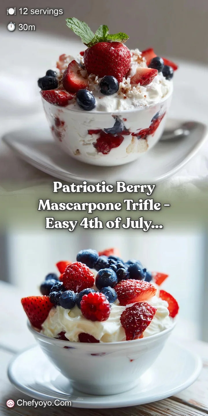 Close-up of glistening red strawberries and deep blue blueberries atop a smooth, white cream.