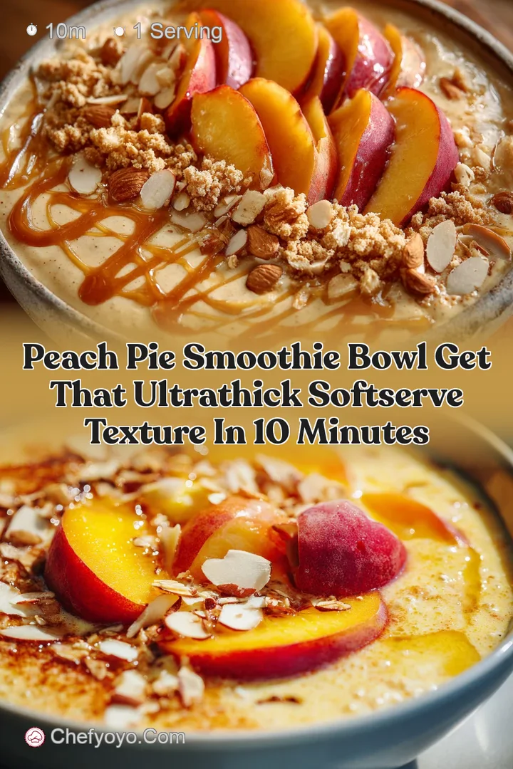 Peach Pie Smoothie Bowl Get That UltraThick SoftServe Texture in 10 Minutes