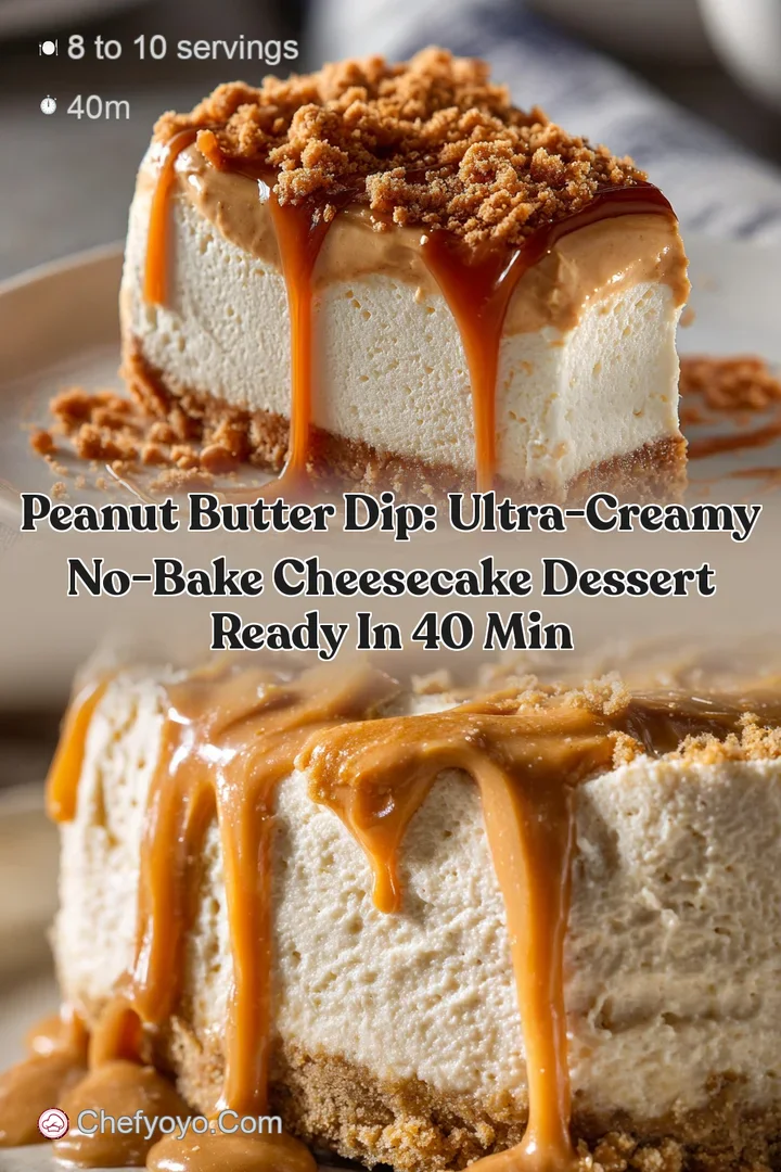 Peanut Butter Dip: Ultra-Creamy No-Bake Cheesecake Dessert Ready in 40 Min