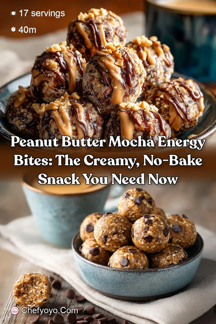 Peanut Butter Mocha Energy Bites: The Creamy No-Bake Snack You Need Now