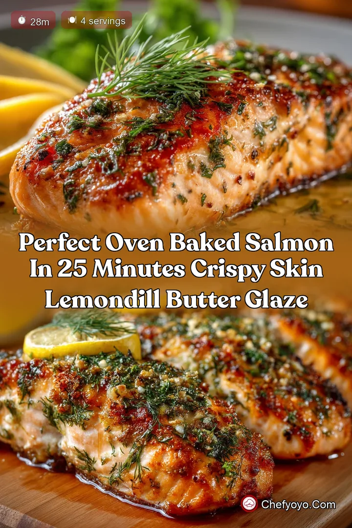 Perfect Oven Baked Salmon in 25 Minutes Crispy Skin LemonDill Butter Glaze