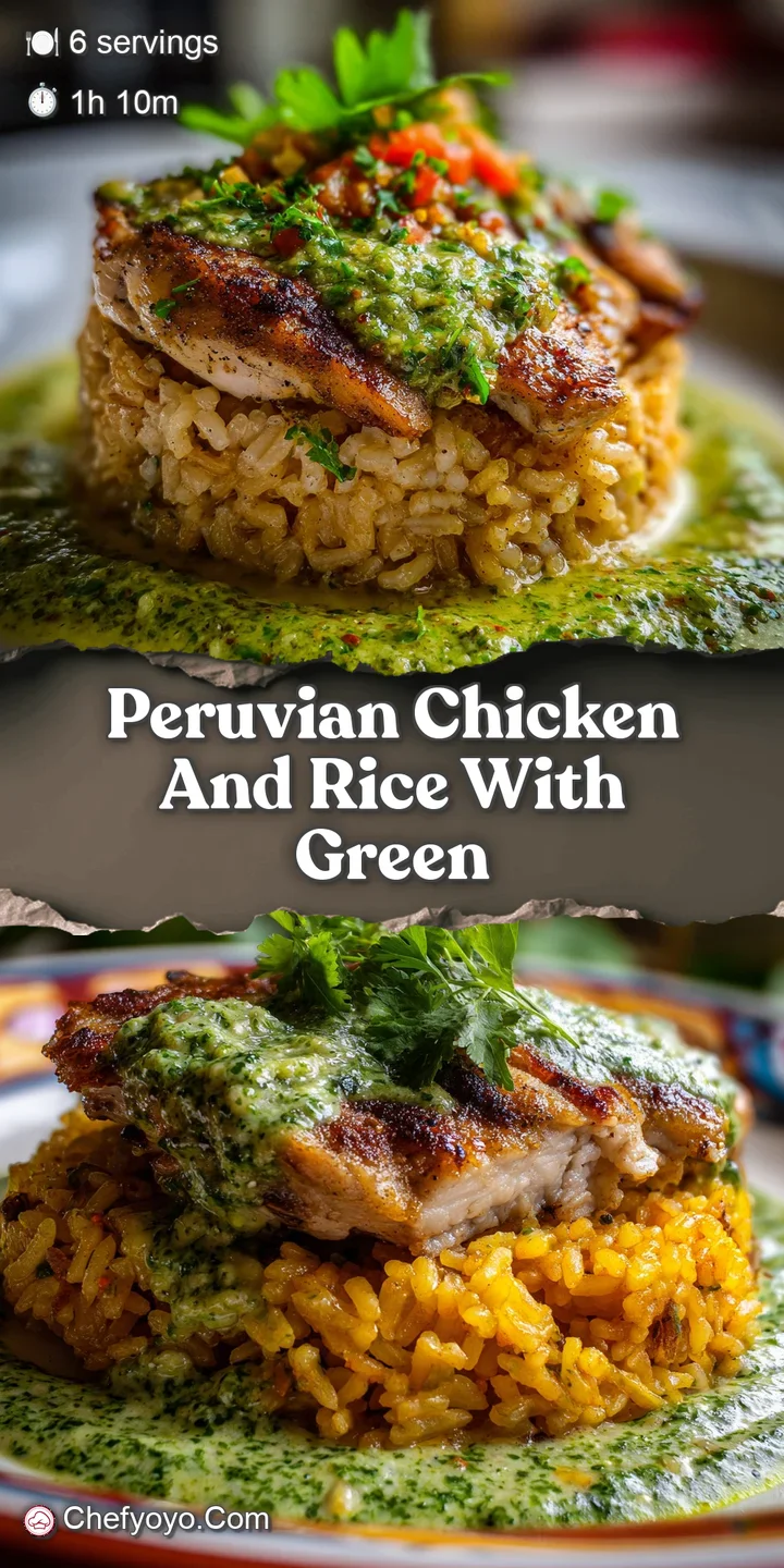 Close-up showcases the moist, tender chicken with crispy skin. Vibrant green rice glistens, promising savory, herbal flavors.