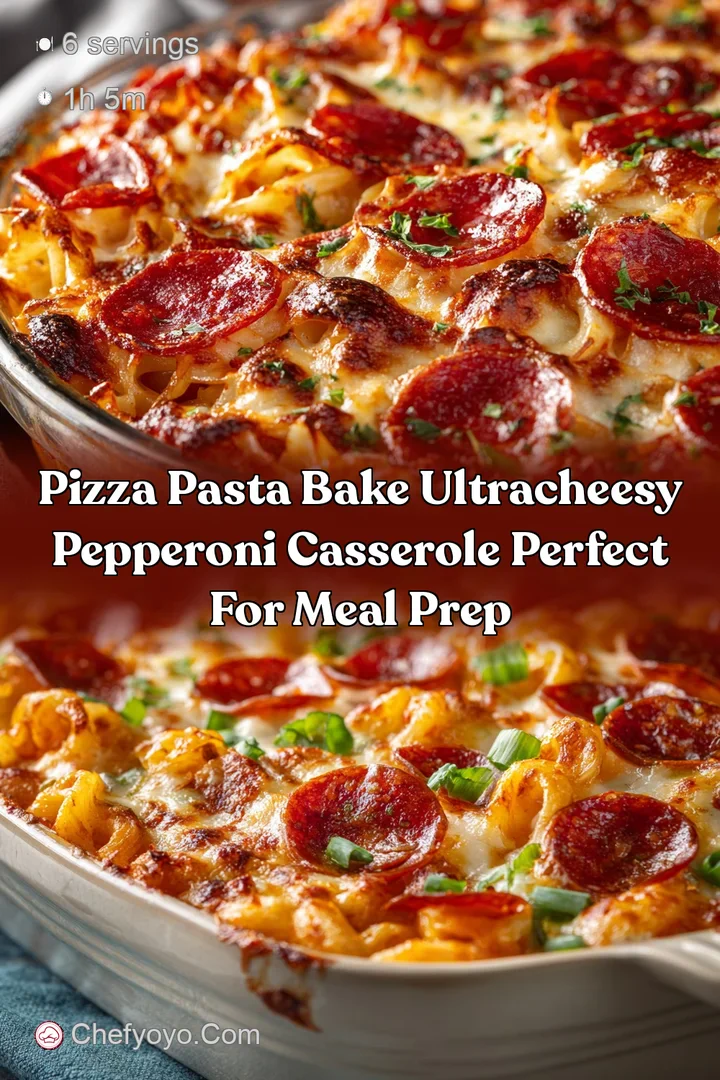 Pizza Pasta Bake UltraCheesy Pepperoni Casserole Perfect for Meal Prep
