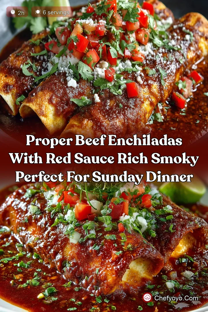 Proper Beef Enchiladas with Red Sauce Rich Smoky Perfect for Sunday Dinner