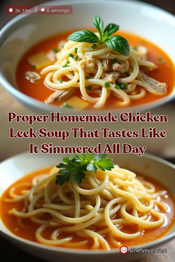 Proper Homemade Chicken Leek Soup That Tastes Like It Simmered All Day