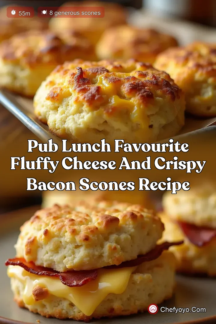 Pub Lunch Favourite Fluffy Cheese and Crispy Bacon Scones Recipe