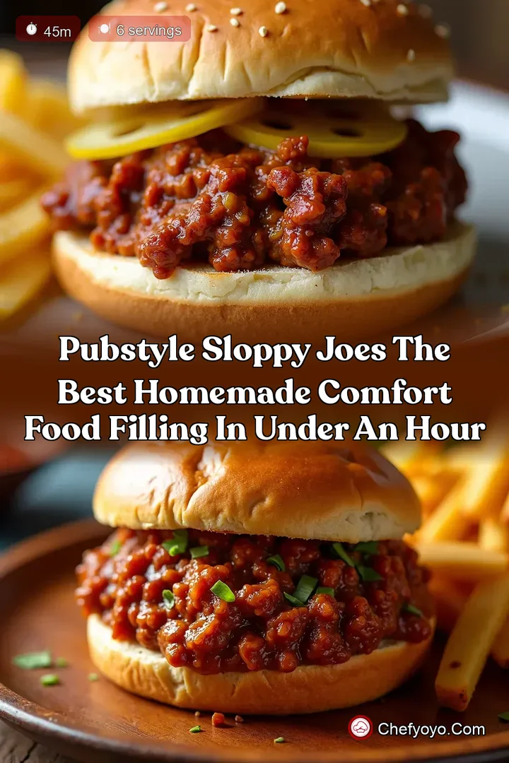PubStyle Sloppy Joes The Best Homemade Comfort Food Filling in Under an Hour