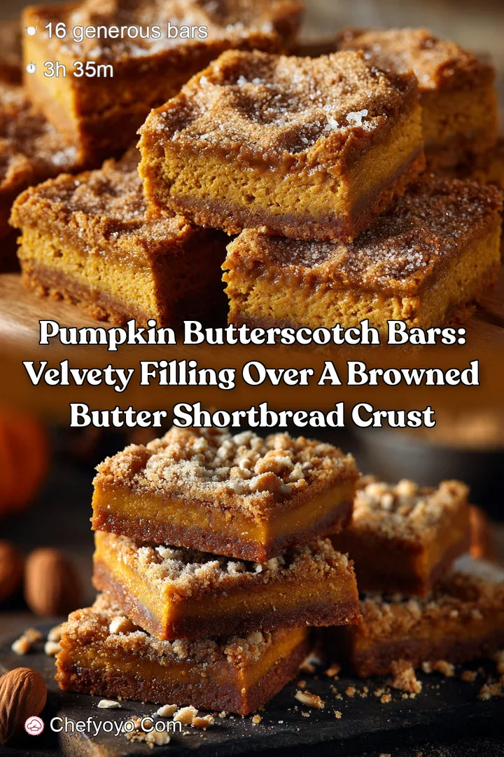 Pumpkin Butterscotch Bars: Velvety Filling over a Browned Butter Shortbread Crust