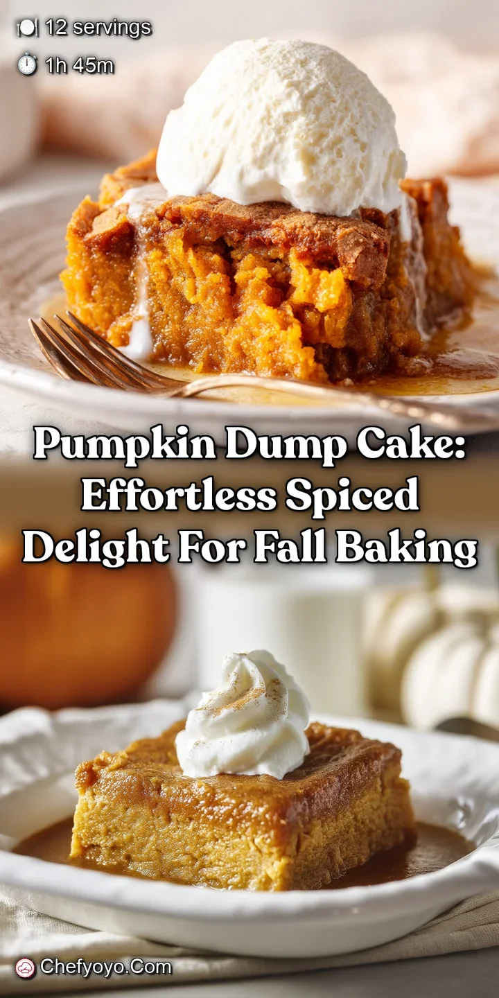 Pumpkin Dump Cake: Effortless Spiced Delight for Fall Baking