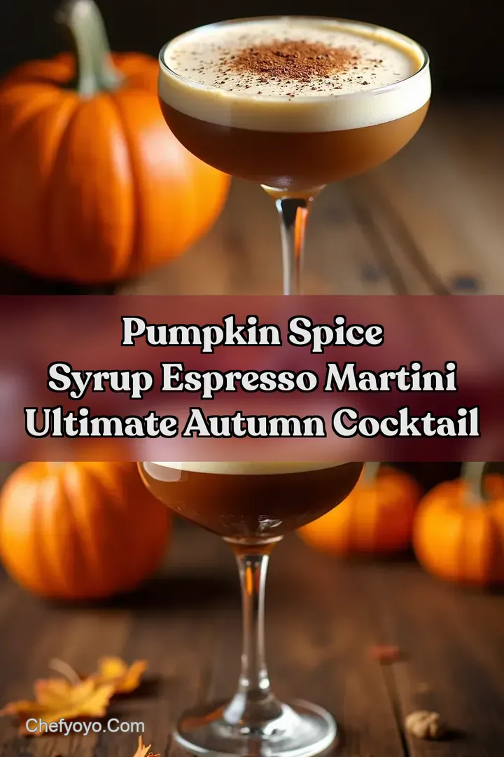 Pumpkin Spice Syrup Espresso Martini Ultimate Autumn Cocktail