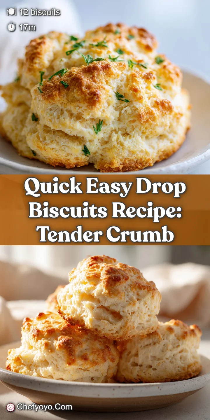 Close-up of a freshly baked drop biscuit, showing the golden-brown, slightly cracked crust and soft, airy texture inside.