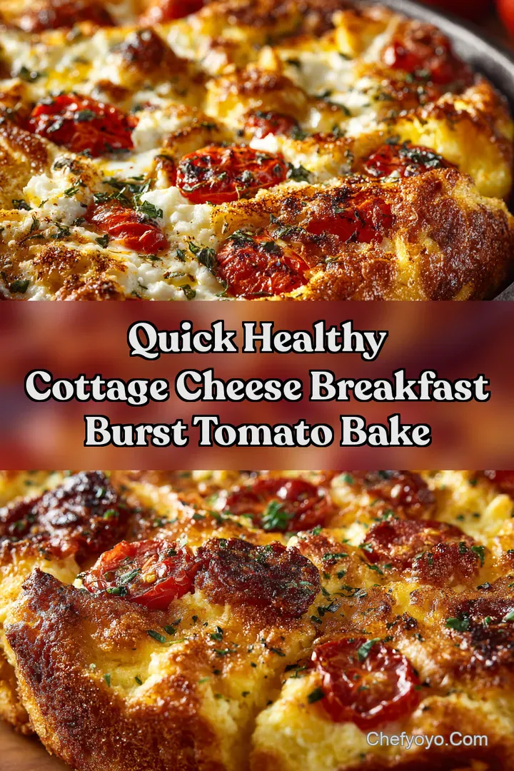 Quick Healthy Cottage Cheese Breakfast Burst Tomato Bake