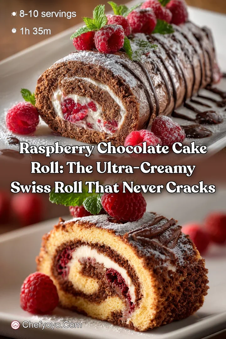 Raspberry Chocolate Cake Roll: The Ultra-Creamy Swiss Roll That Never Cracks