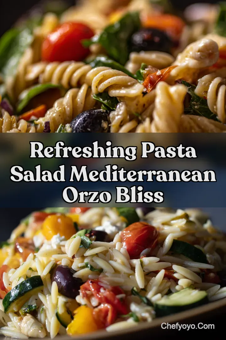 Refreshing Pasta Salad Mediterranean Orzo Bliss