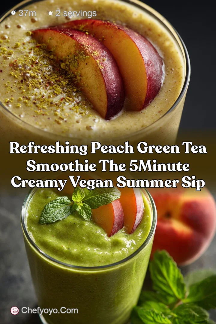 Refreshing Peach Green Tea Smoothie The 5Minute Creamy Vegan Summer Sip
