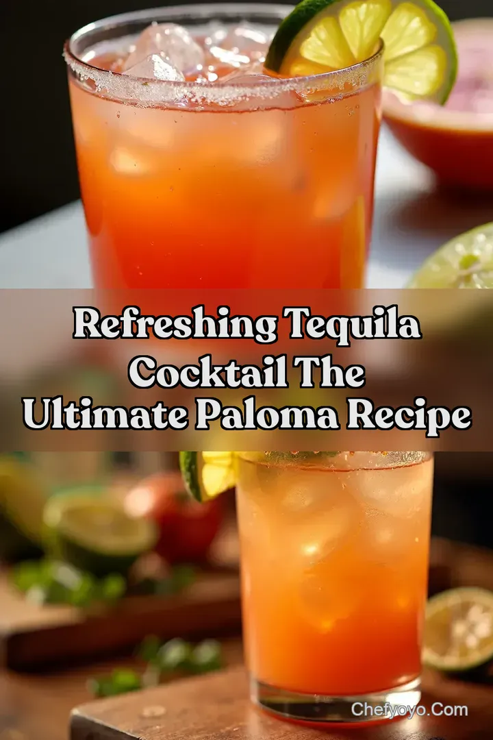 Refreshing Tequila Cocktail The Ultimate Paloma Recipe