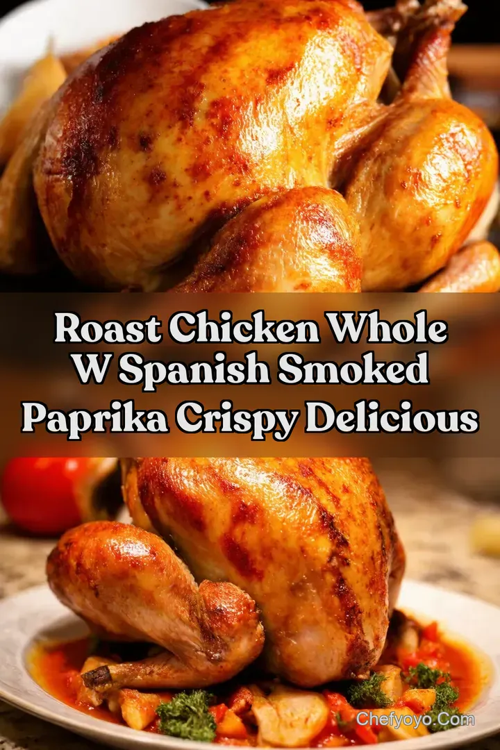 Roast Chicken Whole w Spanish Smoked Paprika Crispy Delicious