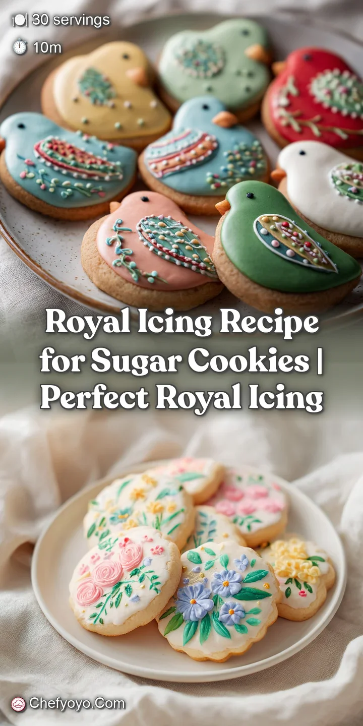 Close-up of a perfectly smooth, glossy royal icing swirl on a crisp sugar cookie, glistening slightly.