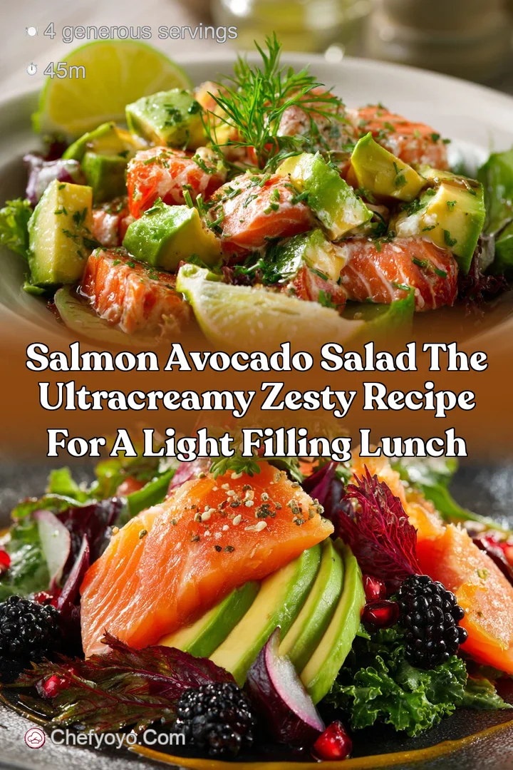 Salmon Avocado Salad The ultracreamy zesty recipe for a light filling lunch