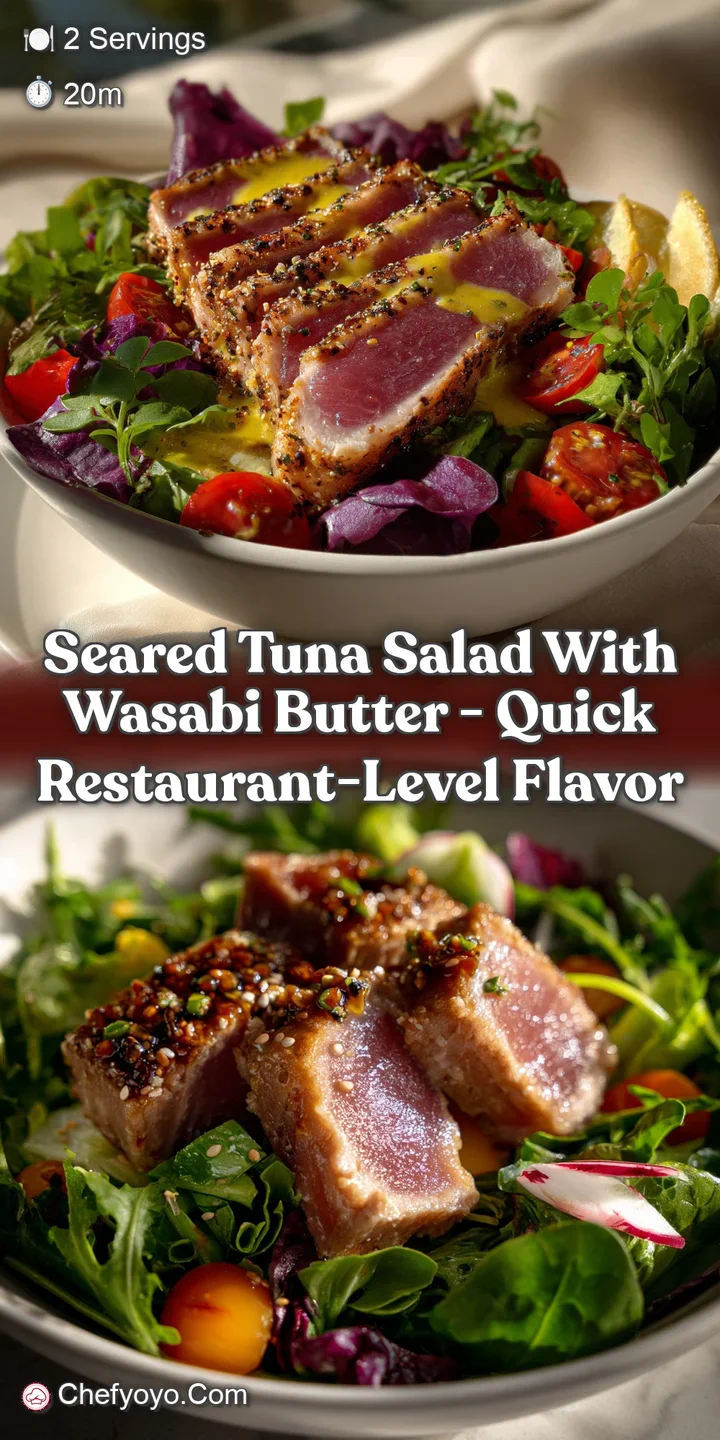 Seared Tuna Salad with Wasabi Butter - Quick Restaurant-Level Flavor