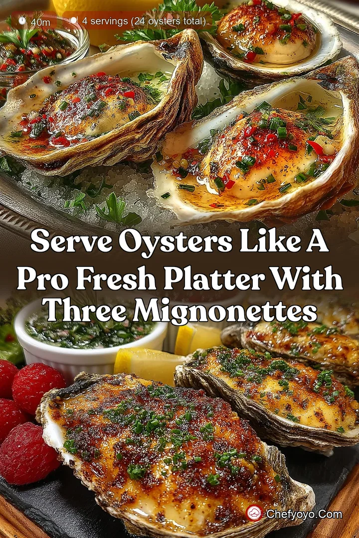 Serve Oysters Like a Pro Fresh Platter with Three Mignonettes